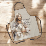 The Lord is My Shepherd Psalm 23<br><div class="desc">Psalm 23 is known as the “Psalm of Faith” and is a favourite passage of scripture beloved by many. This bible themed apron depicts the Good Shepherd - Jesus holding his sheep. This Psalm has been a comfort for the faithful throughout their lives. It makes a wonderful gift for anyone...</div>