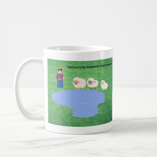 The Lord is My Shepherd Psalm 23:1 Coffee Cup (Left)