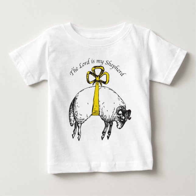 The LORD is my shepherd Psalm 23 Baby T-Shirt (Front)