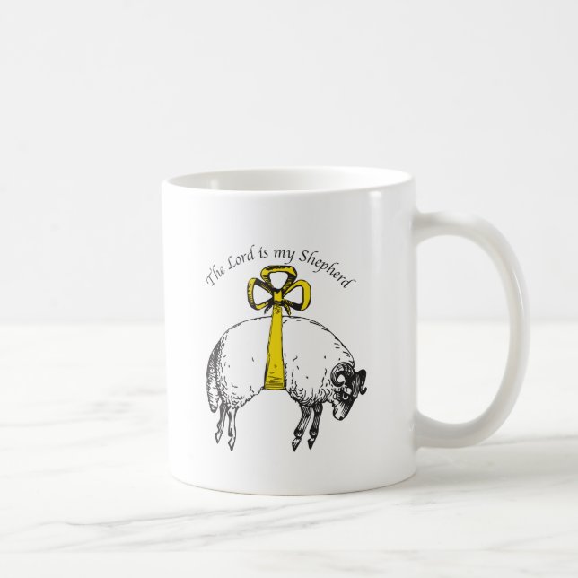 The LORD is my shepherd Psalm 23 Coffee Mug (Right)