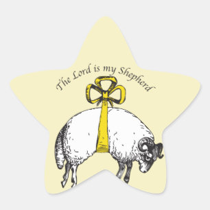 The LORD is my shepherd Psalm 23 Star Sticker