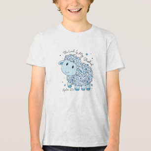 The Lord Is My Shepherd - Sheep Design Christian  Tri-Blend Shirt