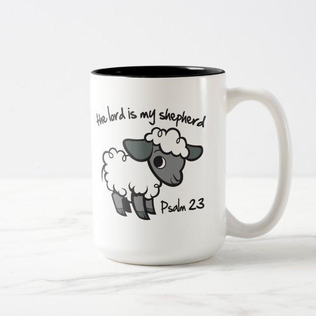 The Lord is my Shepherd Two-Tone Coffee Mug (Right)