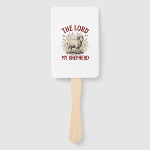 The Lord Is My Shepherd Vintage Sheep Shirt Design Hand Fan