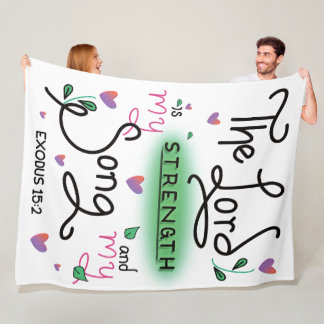 The Lord is my Song Notebook Fleece Blanket