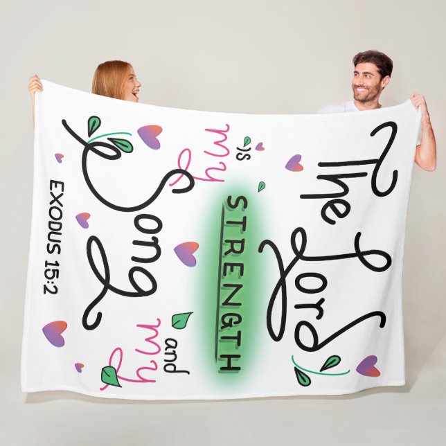 The Lord is my Song Notebook Fleece Blanket (In Situ)
