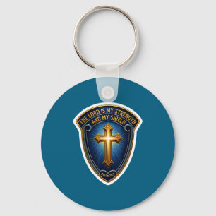 The Lord Is My Strength And My Shield Christian Bi Key Ring