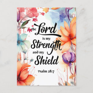 The Lord is my strength and my shield Postcard