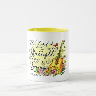 "THE LORD IS MY STRENGTH AND MY SONG" GUITAR MUG