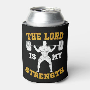 The Lord is my Strength Christian Gym Jesus Workou Can Cooler