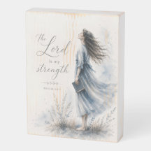 The Lord Is My Strength Psalm 28:7 Watercolor