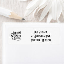 The Lord is My Strength Scripture Address Labels