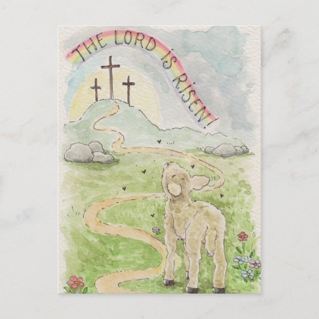 The Lord Is Risen Lamb Card (Front)
