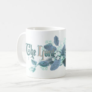 "The Lord is Risen" Vintage Easter Art light teal Coffee Mug