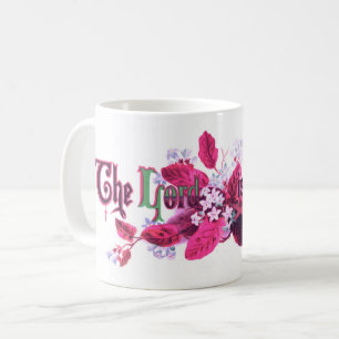The Lord is Risen Vintage Easter Art Magenta Pink Coffee Mug