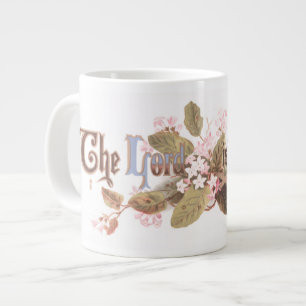 "The Lord is Risen" Vintage Easter Blossoms Large Coffee Mug