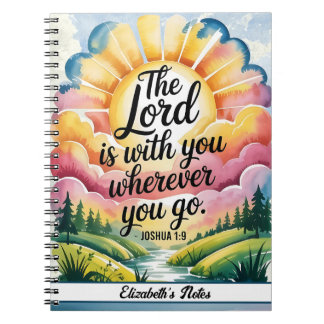 The Lord Is With You - Custom Christian Notebook