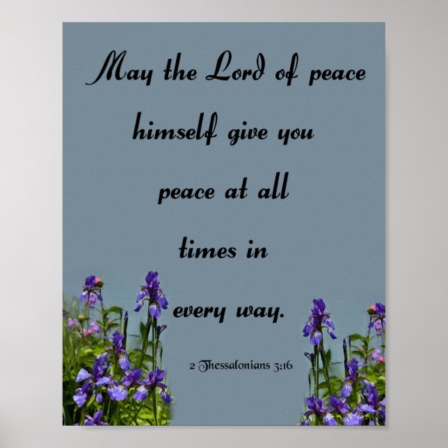 The Lord of Peace, Bible Verse Poster (Front)