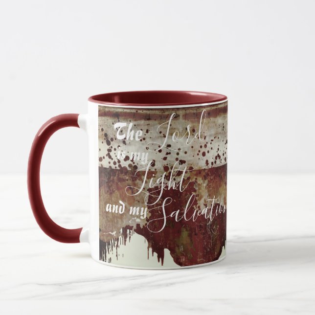 The Lord Paint drip earthenware look mug (Left)