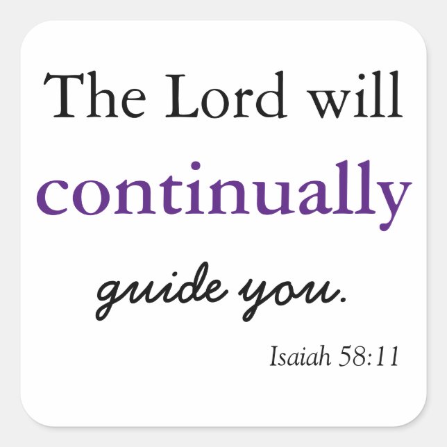 The Lord will be with you Square Sticker (Front)