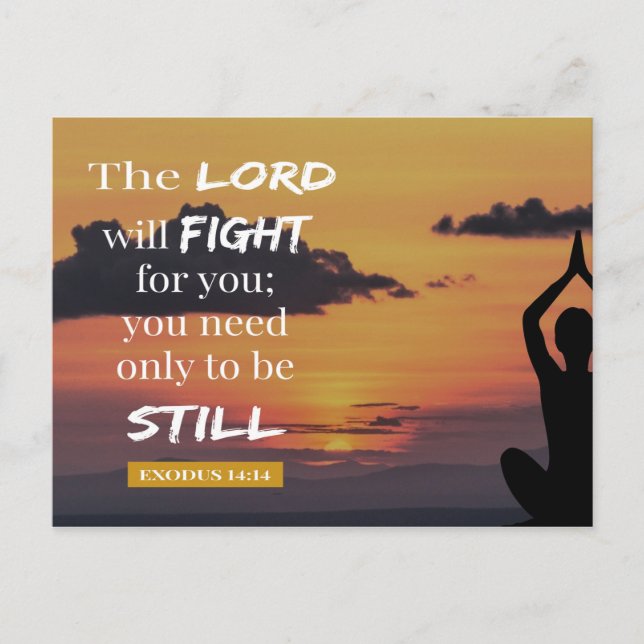 The Lord Will Fight For You - Exodus 14:14 Postcard (Front)
