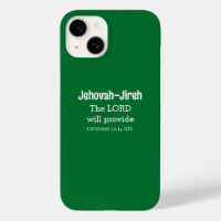 The Lord Will Provide Bible Verse Dark Green