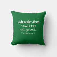 The Lord Will Provide Bible Verse Dark Green
