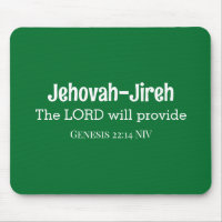 The Lord Will Provide Bible Verse Dark Green