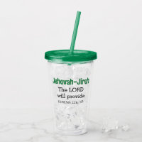 The Lord Will Provide Bible Verse Green and Black