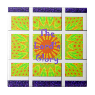 The Lord's Glory: Beautiful amazing colourful art Tile