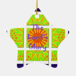 The Lord's Glory Pattern Graphic Text Design Ache Ceramic Tree Decoration