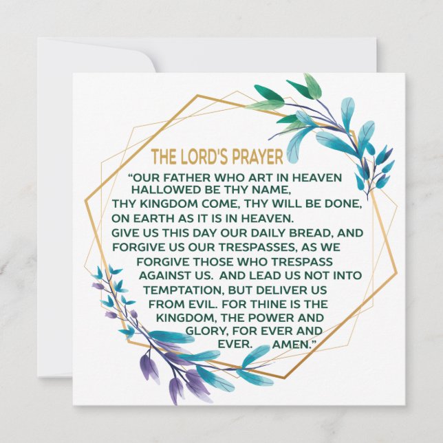 The Lord's Prayer  (Front)