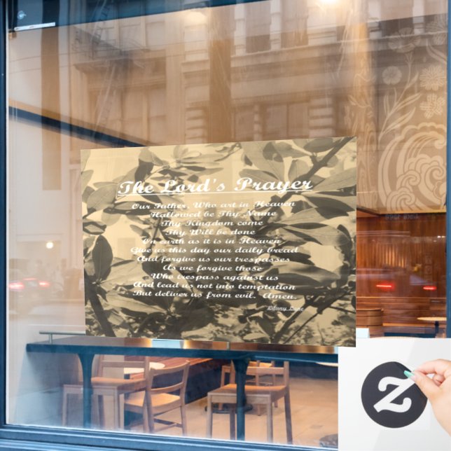 The Lords Prayer (Cafe Window)