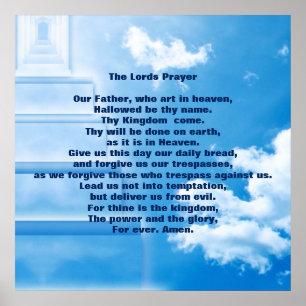 The Lords Prayer 24" x 24",Poster Paper (Matte) Poster