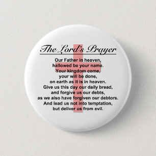 The Lord's Prayer 6 Cm Round Badge