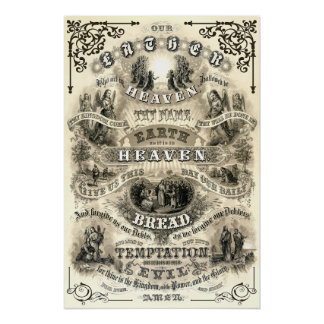 The LORD's PRAYER as Taught by Jesus 1876 Poster