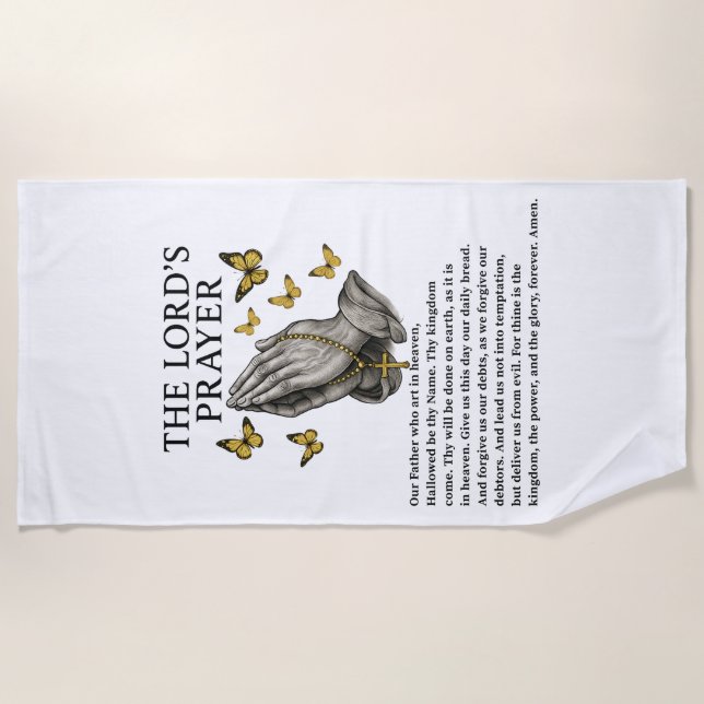 The Lord's Prayer Beach Towel (Front)