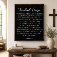 The Lord's Prayer Black Print