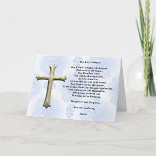 The Lord's Prayer (blue) Card