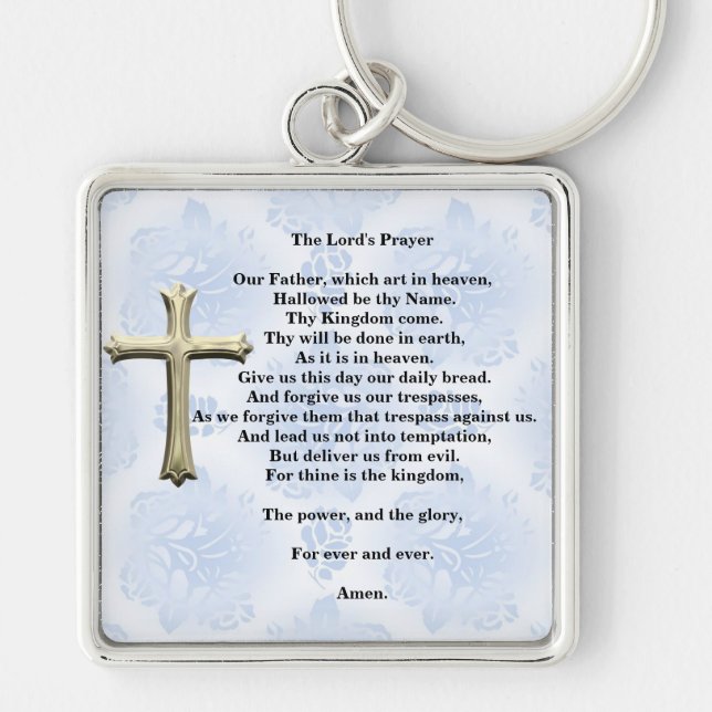 The Lord's Prayer (blue) Key Ring (Front)