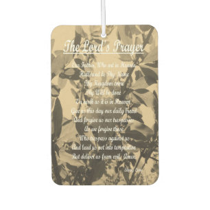 The Lords Prayer Car Air Freshener