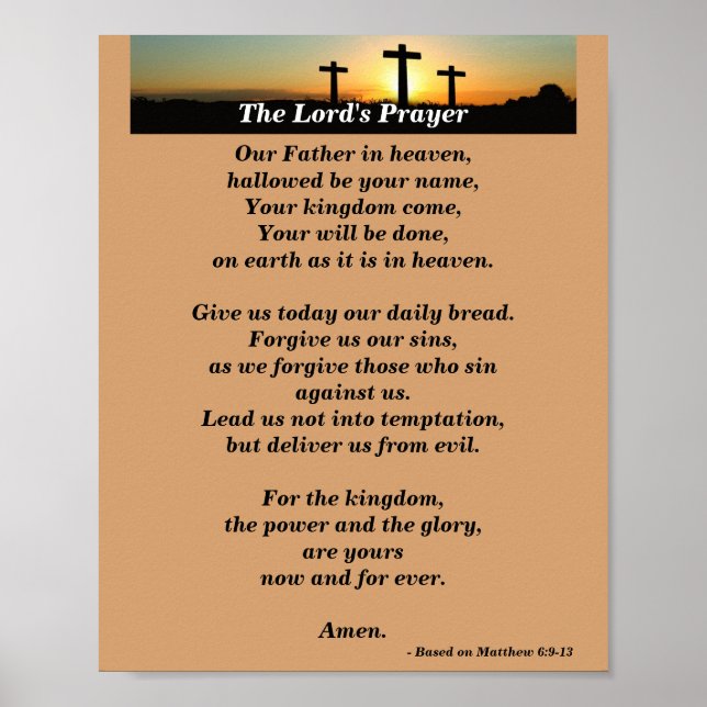 The Lord's Prayer - Contemporary Version Poster (Front)
