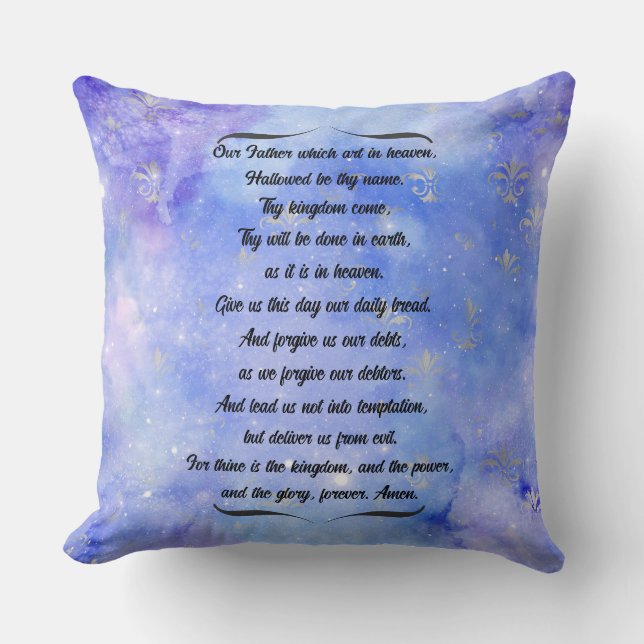 The Lords Prayer Cushion (Front)