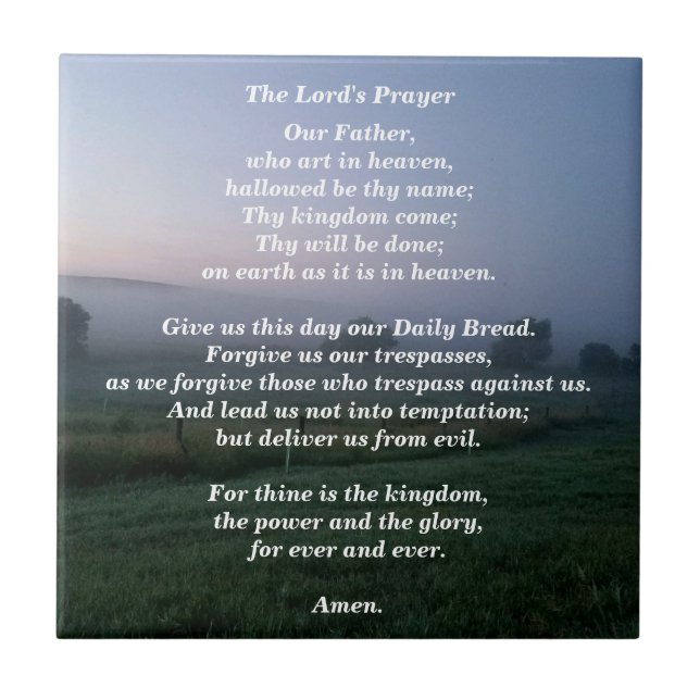 The Lord's Prayer Decorative Tile (Front)