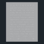 The Lord's Prayer Grey Poster<br><div class="desc">The Lord's Prayer Grey</div>
