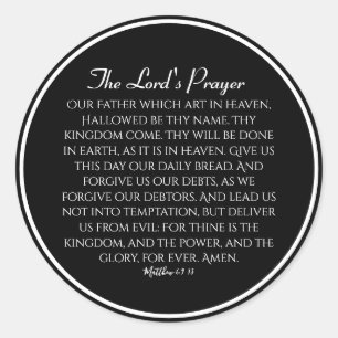 The Lord's Prayer Hope Classic Round Sticker
