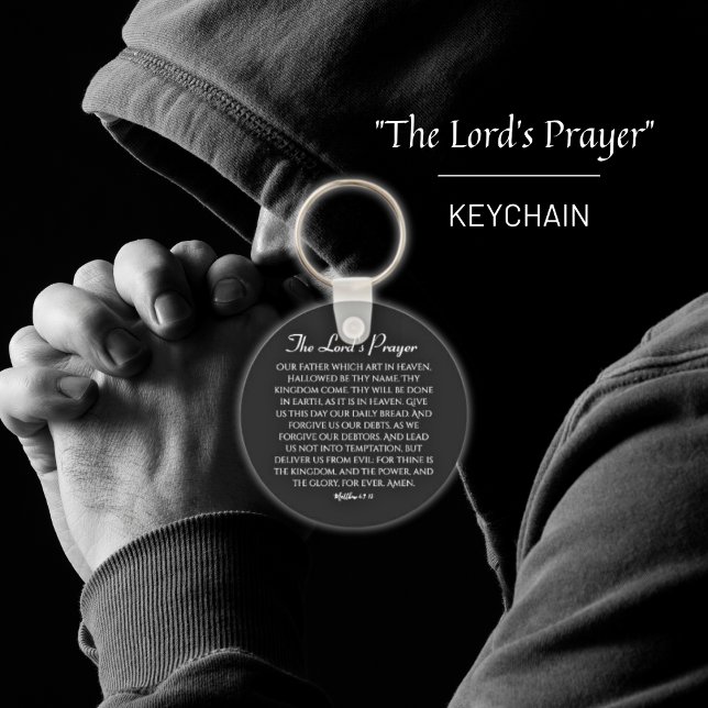 The Lord's Prayer  Key Ring (OUR FATHER...Matthew 6:9-13 Keychain)