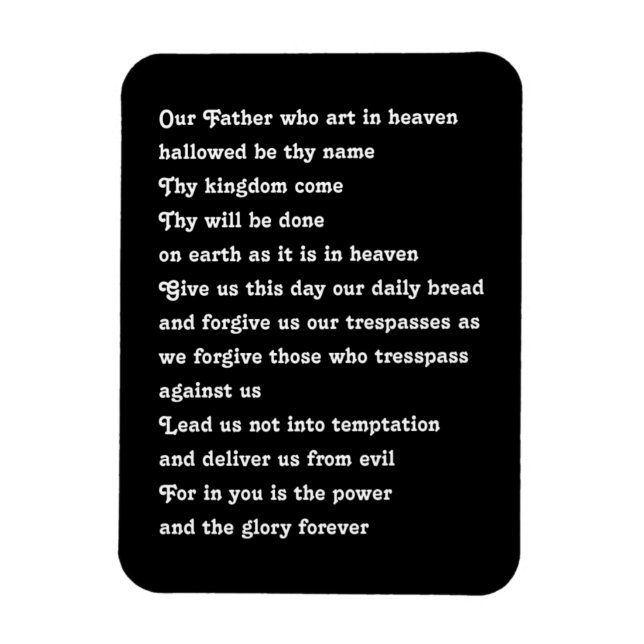 The Lords Prayer Magnet (Vertical)