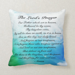 The Lord's Prayer, Matthew 6:9-13 Bible Verse Cushion