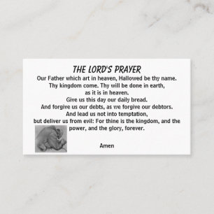 THE LORD'S PRAYER MATTHEW 6:9 BUSINESS CARD
